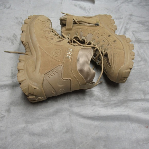 KKK Mens Tactical Combat Boot 13US 47EU Beige Zipper Lace Up Rugged Outdoor NEW? main image 5
